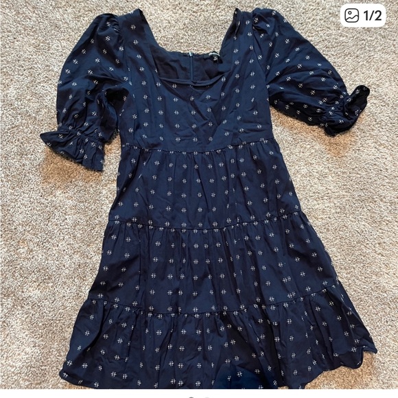 Madewell Dresses & Skirts - Madewell Navy Blue Floral Tiered Dress for Kids